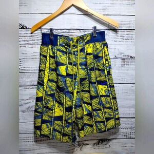 Nike Volley‎ Swim Trunks in Ocean Fog Blue Yellow size Small Swim Beach Vacation